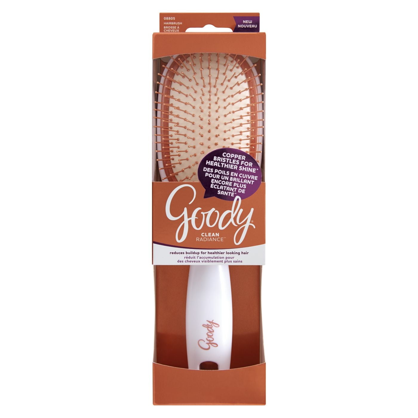 Brosse à cheveux coussinée ovale Clean Radiance de Goody