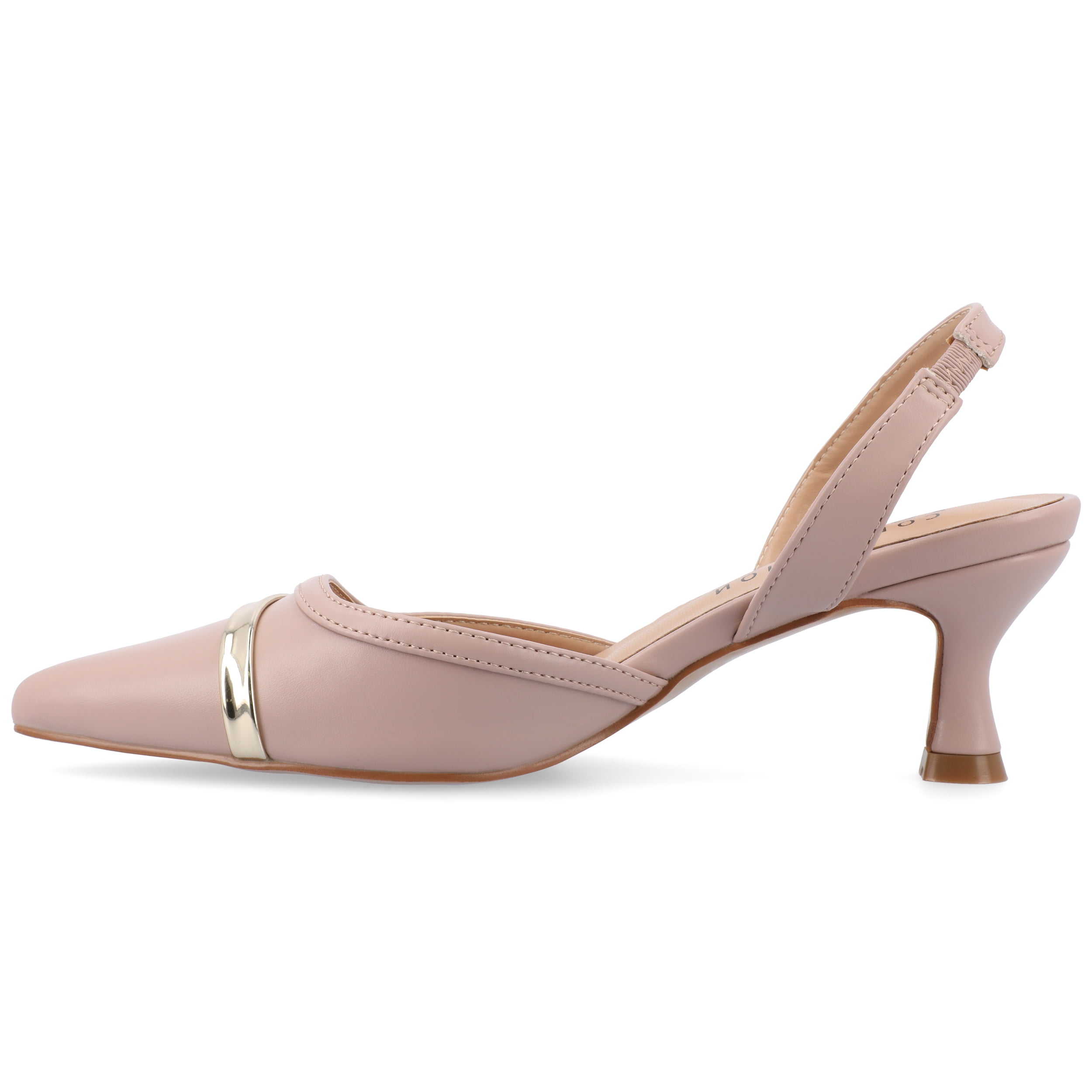 Journee Womens Nellia Slip On Kitten Heel Mule Pumps, Widths Available