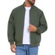 thumbnail image 5 of Chaqueta Bomber INSPIRE CHIC para hombres, abrigo de otoño, cierre completo, puños acanalados, chaqueta de béisbol L verde, 5 of 6
