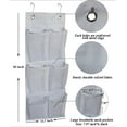 thumbnail image 5 of 2 paquetes de organizador de zapatos estrecho sobre la puerta/pared, pequeño zapatero colgante para armario con bolsillo de malla transparente para baño, (blanco), 5 of 5