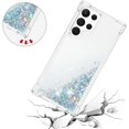 thumbnail image 5 of Compatible with Samsung Galaxy S22 Ultra Case Glitter Liquid Cute Clear Phone Case Floating Quicksand Shockproof Protective Bumper Silicone Soft TPU Case for Galaxy S22 Ultra Love Sliver YB, 5 of 12