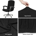 thumbnail image 3 of Waterproof Office Chair Cover, Computer Office Chair Covers Water-Repellent Universal Boss Chair Covers Modern Simplism Style High Back Chair Slipcover (Black, Small), 3 of 7