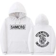 thumbnail image 5 of Sudadera con capucha y estampado de doble cara para hombre y mujer, Sons of Anarchy SAMCRO, diseño de marca de moda, sudadera de algodón con capucha de polar, 5 of 5
