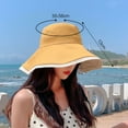 thumbnail image 2 of 55-58cm has circumference, large brim, fisherman hat, female summer sun hat, face-covering sunscreen hat, anti-ultraviolet, 2 of 6