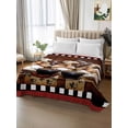 thumbnail image 3 of Full Size Flat Sheet Only, Red Chef Soft Brushed Microfiber Bed Sheets, Kitchen Gourmet Black Plaid Vintage Hotel Quality Breathable Bedding Top Sheet, Easy Care, 81"x96", 3 of 9