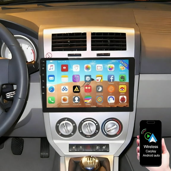 Gsuatey Android 13 Car Radio for Dodge Caliber 2007-2010, Car Stereo with Wireless Carplay Andorid Auto Mirror Link, 10'' Touchscreen GPS WiFi Bluetooth 5.0 FM/RDS EQ-32 SWC Backup Camera