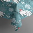 thumbnail image 5 of Blue Christmas Polar Bear Pattern Rectangle Tablecloth 60"x102",Waterproof Polyester Rectangle Table Cloth, Wipeable Spillproof Polyester Tablecloth for Dining, Camping, Indoor and Outdoor, 5 of 6