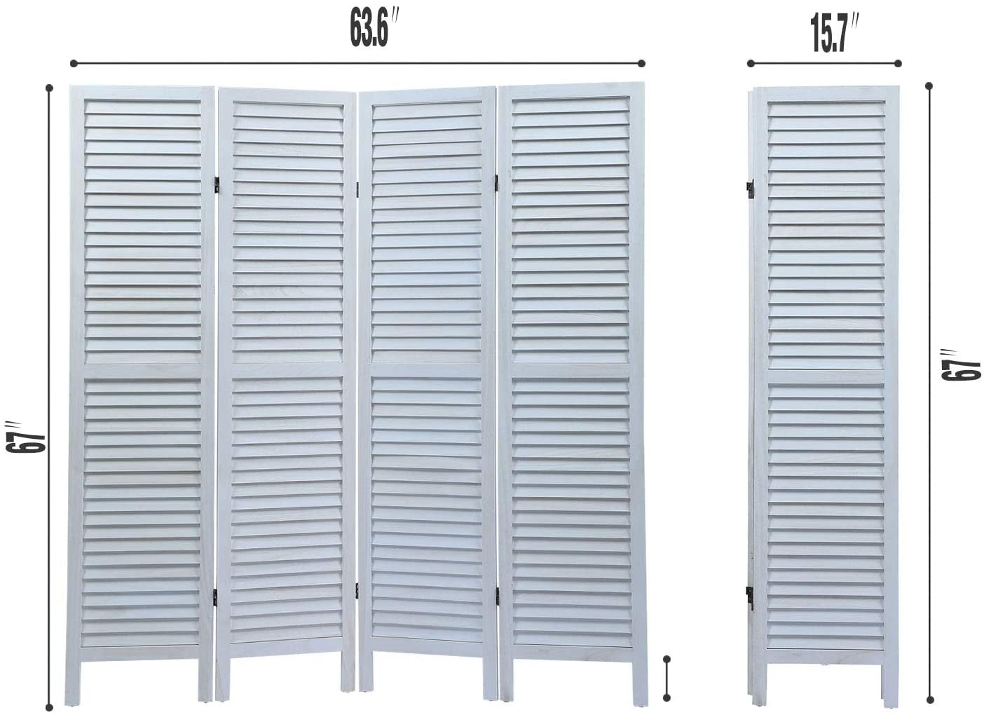 Buy 5.6 Ft Tall Room Divider, Folding Freestanding Privacy Screen