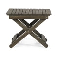 thumbnail image 4 of Outdoor Folding Wooden Side Table, Gray, 15"D X 22.75"W X 18.25"H, 4 of 9