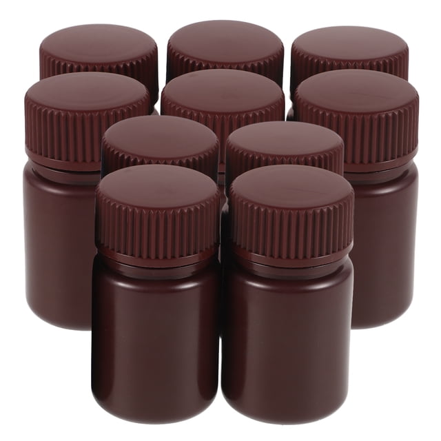 Miangastore 10 Pcs Bouteilles de Réactif de Laboratoire Bouteilles de Réactif Vides Contenants de Rangement pour Réactif Bouteilles d'Échantillon (30 ml)