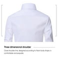 thumbnail image 5 of Domuza Mens Dress Shirts Long Sleeve Stretch Slim Fit Button Up Shirts Trendy Casual Business Solid Color Blouse Sky Blue XXL, 5 of 9