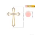 thumbnail image 3 of ANGARA Natural Pointed Open Cross Pendant with Diamonds in 14K Yellow Gold for Women (Size-1.2mm| Color-I-J| Clarity-I1-I2) | Anniversary, Jewelry Gift for Women | Natural Diamond Necklace, 3 of 7