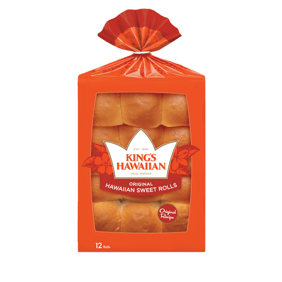 King's Hawaiian Original Hawaiian Sweet Rolls 12 Count (Pack of 2)