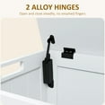 thumbnail image 4 of CZMJY Storage Chest with 2 Safety Hinges Wooden Box – Timeless Charm and Natural Wood Craftsmanship for Organizing Spaces and Securely Storing Valuables, White 39.4" x 15.7" x 18.9", 4 of 8