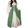 thumbnail image 1 of Disfraz Medieval Renacentista para Mujer, Cosplay Sobre Vestido Verde Hierba XL, 1 of 7