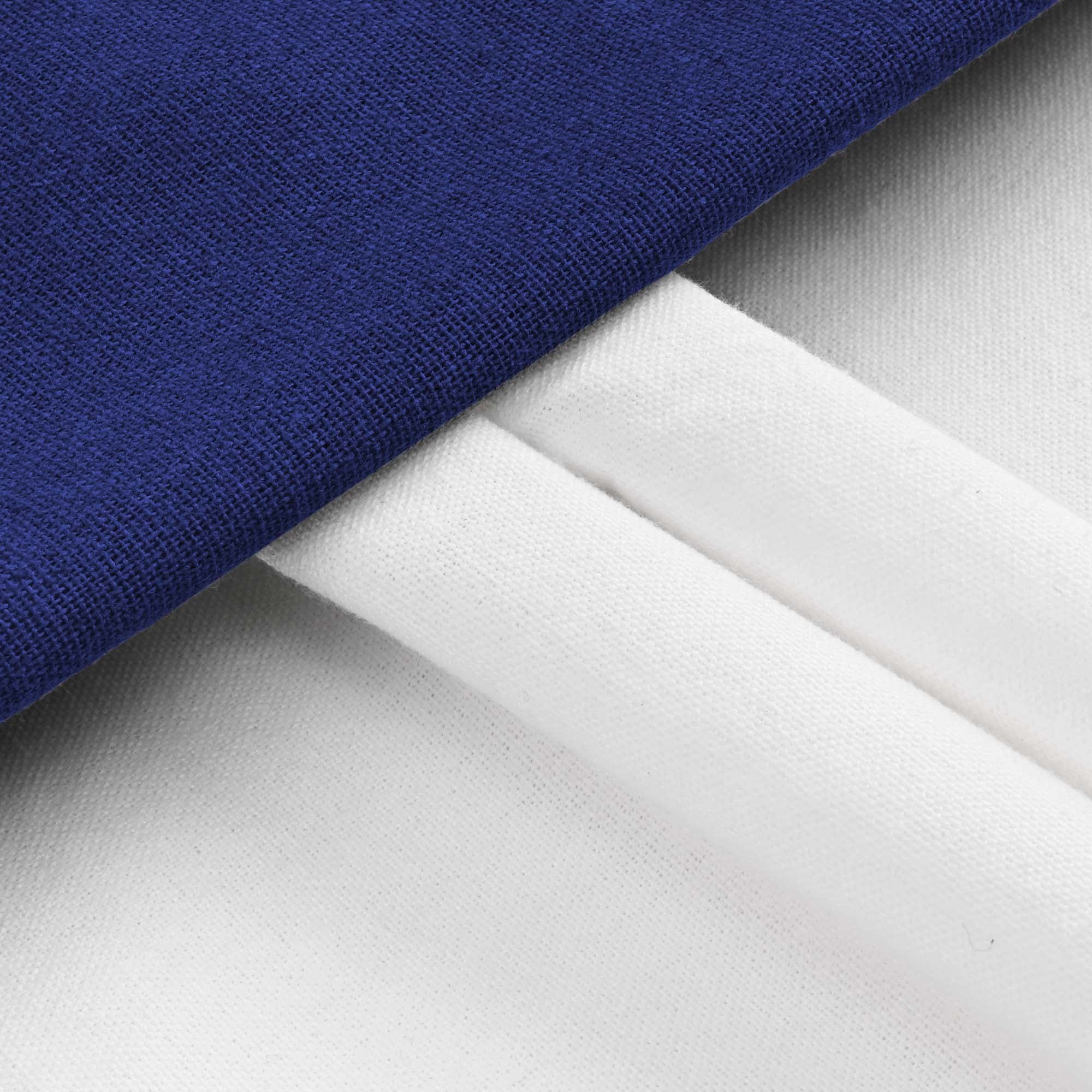 Alishomtll Linen Valance Farmhouse Boho Button Kitchen Curtains ,Rod Pocket,36"L x 52"W, Blue White