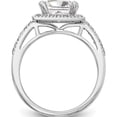 thumbnail image 2 of 14K White Gold Diamond Princess Semi-Mount Square Halo Engagement Ring (Size 7) Made In India rm2280e-150-waa, 2 of 5