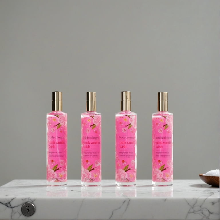 Bodycology's Pink Vanilla Wish, 4 Pack 8 oz Women's Fragrance Mist