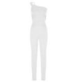 thumbnail image 5 of VSSSJ Women's Romper Slim Fit Solid Color Sleeveless Straight Leg Jumpsuit with Pocket Casual Elegent Wedding Party Jumpsuit Rompers White S, 5 of 7
