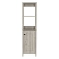 thumbnail image 4 of Miekor Furniture Hanover 4-Shelf Linen Cabinet Light Grey 01425, 4 of 7