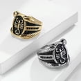 thumbnail image 4 of PAMTIER Men's Stainless Steel Vintage Gothic Punk Domineering Dragon Claw Scorpion Zodiac Sign Biker Ring Personality Statement Silver Size 9, 4 of 5