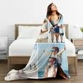 thumbnail image 3 of Custom Blanket with Photo Text Personalized Flannel Throw Blanket Customized Picture Blanket for Adult Kid Birthday Christmas Halloween Fathers Mothers Valentines Day Gift 40"X30", 3 of 6