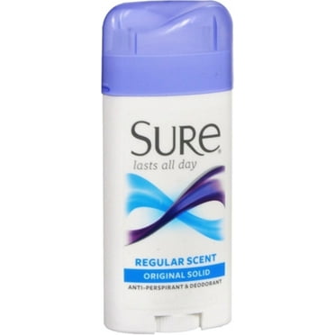 Sure Wide Anti-Perspirant Deodorant Original Solid Regular Scent 1.70 oz (Pack of 3)