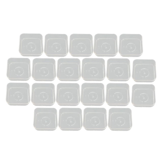 Recipientes de plástico transparente vacíos para velas, con forma de corazón, estrella, redondos y cuadrados. Forma cuadrada 20 piezas