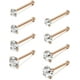 thumbnail image 1 of 20G de acero inoxidable, anillos para la nariz, tachuelas en forma de L, joyería para el cuerpo, 1,5mm, 2mm, 2,5mm, 3mm, 8 piezas, 3 colores Adepaton WMXL-81-3, 1 of 6