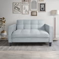 thumbnail image 2 of Home Design Vernal 2-Piece Upholstered Square Arm Living Room Furniture Set with Loveseat and Sofa, Delift, 2 of 7