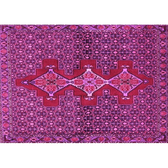 Ahgly Company Indoor Rectangle Persian Pink Traditional Area Rugs, 7' x 9'