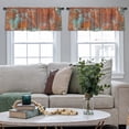 thumbnail image 3 of LALILO Kitchen Curtain Valance Aged Copper Green Rod Pocket Window Curtain 52"x 18" Set of 2, 3 of 6