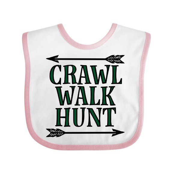 Inktastic Bow Hunting Crawl Walk Hunt Boys or Girls Baby Bib