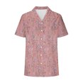 thumbnail image 4 of Lata de Agua para Plantas, Flores Casuales de Moda Y Plantas Impresas Camiseta de Manga Corta Top Hecha de Poliéster Ligero para Mujeres, Pantalones Cortos de Mujer, 4 of 4