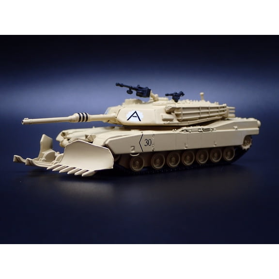 (Open Box) M1A1 ABRAMS TANK MILITARY DESERT STORM 1:100 SCALE DIORAMA DIECAST MODEL CAR