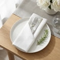 thumbnail image 4 of Unique Bargains 6Pcs Washable Dining Events Cloth Napkins White 15x15inch, 4 of 6