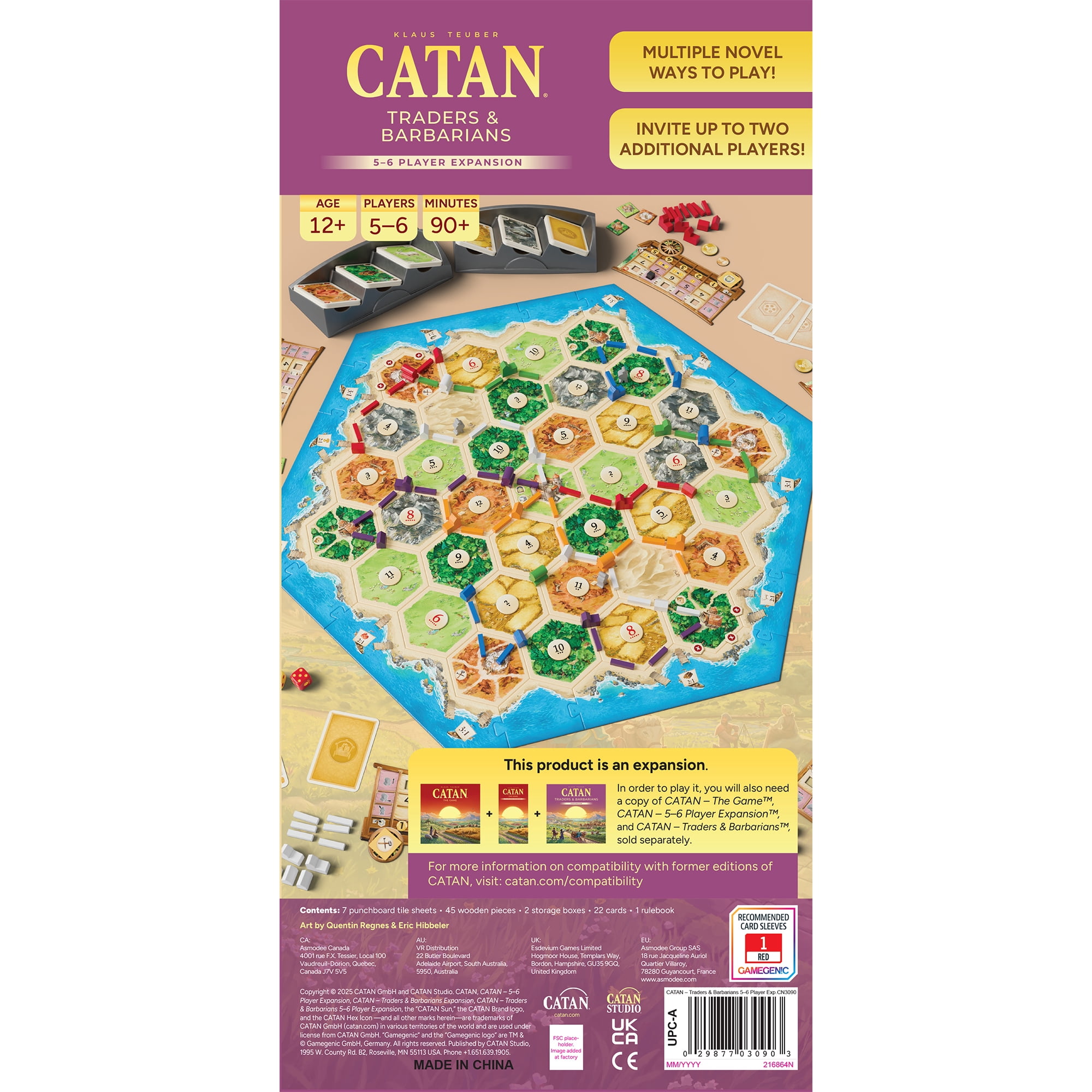 CATAN – Traders & Barbarians 5-6 Player Board Game Expansion for Ages 10+, from Asmodee