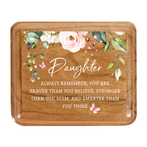 Modern Keepsake Box Inspirational Quotes for Daughter 3.5x3 Always Remember