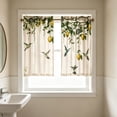 thumbnail image 6 of Printed Short Curtain Panels 2 Panel, Polyester Cafe Curtains, Washable Light Filtering Window Drapes, Tier Curtains for Kitchen Bedroom Bathroom Home Decor, 6 of 8