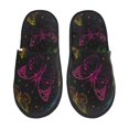 thumbnail image 1 of Fotbe Butterfly Pantuflas Peludas para Mujer con Estampado, Zapatillas de Peluche, Zapatos de Invierno para Casa, Uso Interior y Exterior-Large, 1 of 8