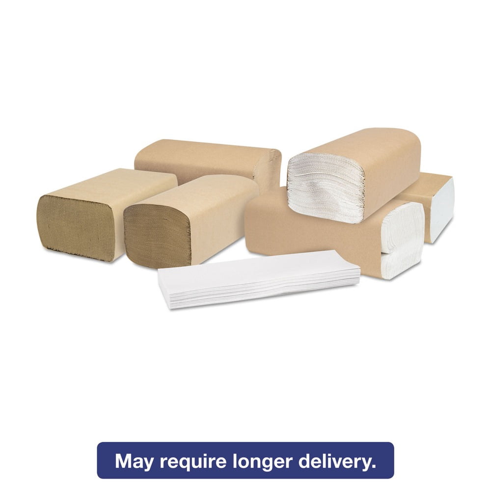 9.13 in. x 9.5 in. Multifold 1-Ply Select Folded Paper Towels - White (4000/Carton)