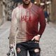 thumbnail image 1 of Blusas y camisas de manga larga con cuello redondo para hombre, moda informal, estampado, deportivas, de manga larga, cuello redondo, blusas, camisas para hombre, blusa de poliéster, 1 of 5