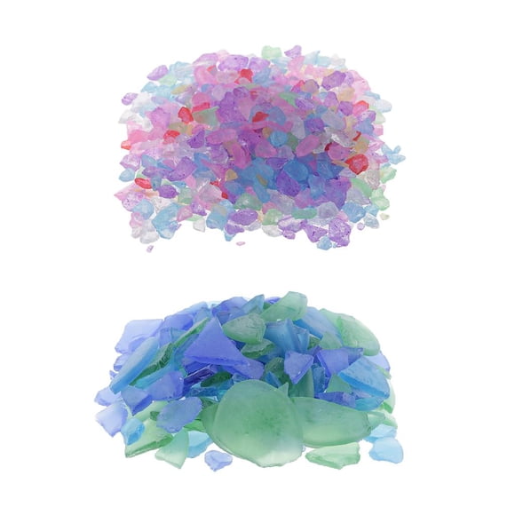 segolike Mixed of Sea Glass, Forsted Glass & Beach Glass -520g Glass Stone Decorative