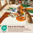 thumbnail image 4 of Design&I 6'x9' Washable Area Rug Snag-Free Abstract Curved Stripe Wave Contemporary Orange Teal Burnt Fall for Dining Room, Under Table, Office, 4 of 7