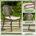 thumbnail image 4 of Sophia & William Outdoor Aluminum Dining Chairs with Cushions- Set of 2, 4 of 5