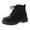Black, variant on Generic Clearance Fashionable Autumn Winter Girls' Boots Flat Bottom Non Slip Side Zipper Warm Comfortable Solid Color Simple Style for Casual Soft Breathable (7-8 Years,Black)