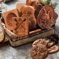 thumbnail image 3 of Carved Wooden Cookie Molds Cookie Stamps: 3D Baking Mold Embossing Craft Decorating Baking Tool, Christmas Cookie Cutter Cookie Press Chocolate Stamp Mould for Kitchen DIY (Christmas Tree 2), 3 of 8