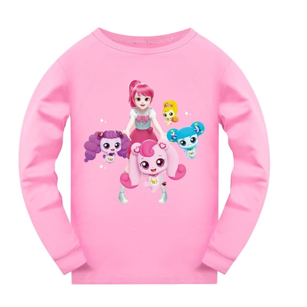 Juego de pijamas de manga larga para niños Catch Teenieping, camisa y pantalones para niños pequeños, ropa de dormir para niñas de 8 años 4T zhangyuxiang LED
