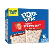 Pop-Tarts Frosted 1PACK Strawberry Toaster Pastries, Shelf-Stable, Ready-to-Eat, Instant, 16 Count Box