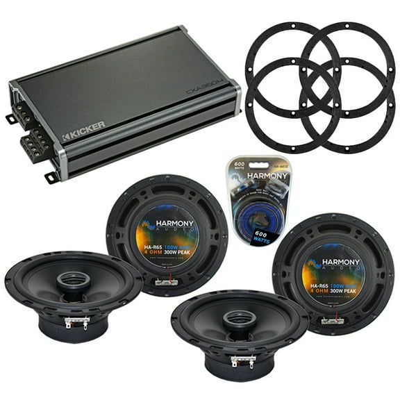 Fits Nissan 350ZX 2003-2009 Speaker Replacement Harmony (2) R65 & CXA360.4 Amp